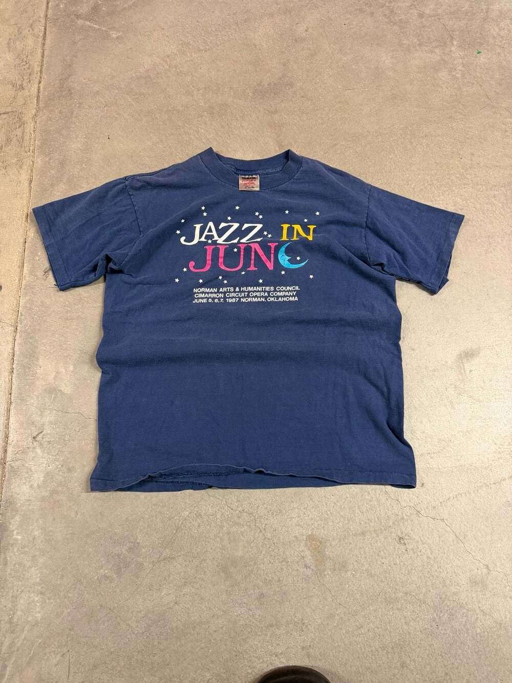 Vintage 1987 Jazz In June Norman Arts Council Concert T-Shirt
